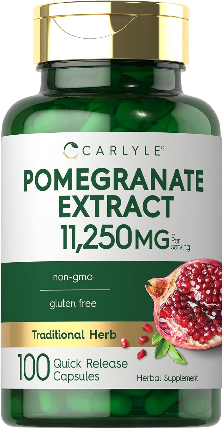 Carlyle Extracto de Granada | 100 Cápsulas | Hierba Tradicional | Complemento No GMO, Sin Gluten