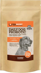 FullBucket Probiótico Diario para Perros - 150 Servicios - Polvo con Probióticos, Prebióticos y Enzimas Digestivas