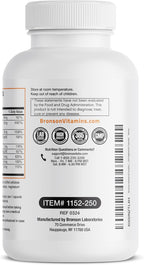 Bronson Complejo B con Vitamina C – 250 Cápsulas Vegetarianas