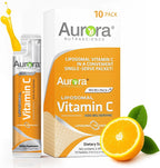 Aurora Nutrascience Vitamina C Liposomal 1000 mg – Apoyo Inmunitario, 10 Sobres Monodosis, Sabor Naranja, Sin Azúcar