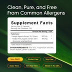 NatureBell Fadogia Agrestis 600mg & Tongkat Ali 400mg - 240 Cápsulas (Suministro 4 Meses) - Suplemento de Alta Potencia para Energía, Vitalidad y Apoyo al Entrenamiento - No GMO, Sin Gluten