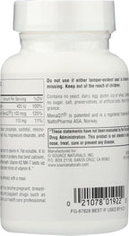 Source Naturals Vitamina K2 + D3 Complejo para Huesos y Corazón - 400 UI Vitamina D3 y 100 mcg Vitamina K2 (MK-7) con Calcio - 60 Comprimidos