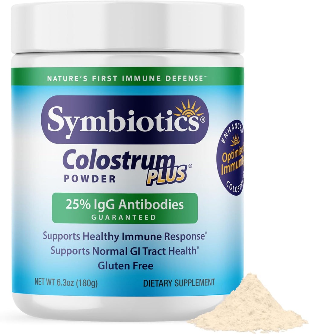 Symbiotics Calostro Plus en Polvo - 179g - 25% IgG para Inmunidad y Recuperación Muscular