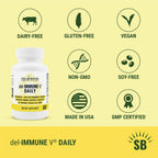 Del-Immune V Daily - Complemento Alimenticio Metabiótico para el Sistema Inmunitario y Salud Intestinal (60 Cápsulas)