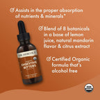 Dr. Mercola Organic Digestive Bitters Liquid Drops - 2 fl. oz. (30 porciones), Paquete de 3