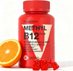 VEGEPOWER Gominolas Veganas de Vitamina D3 y B12, Metilcobalamina, para Adultos y Niños, Sabor Naranja, 90 Gominolas