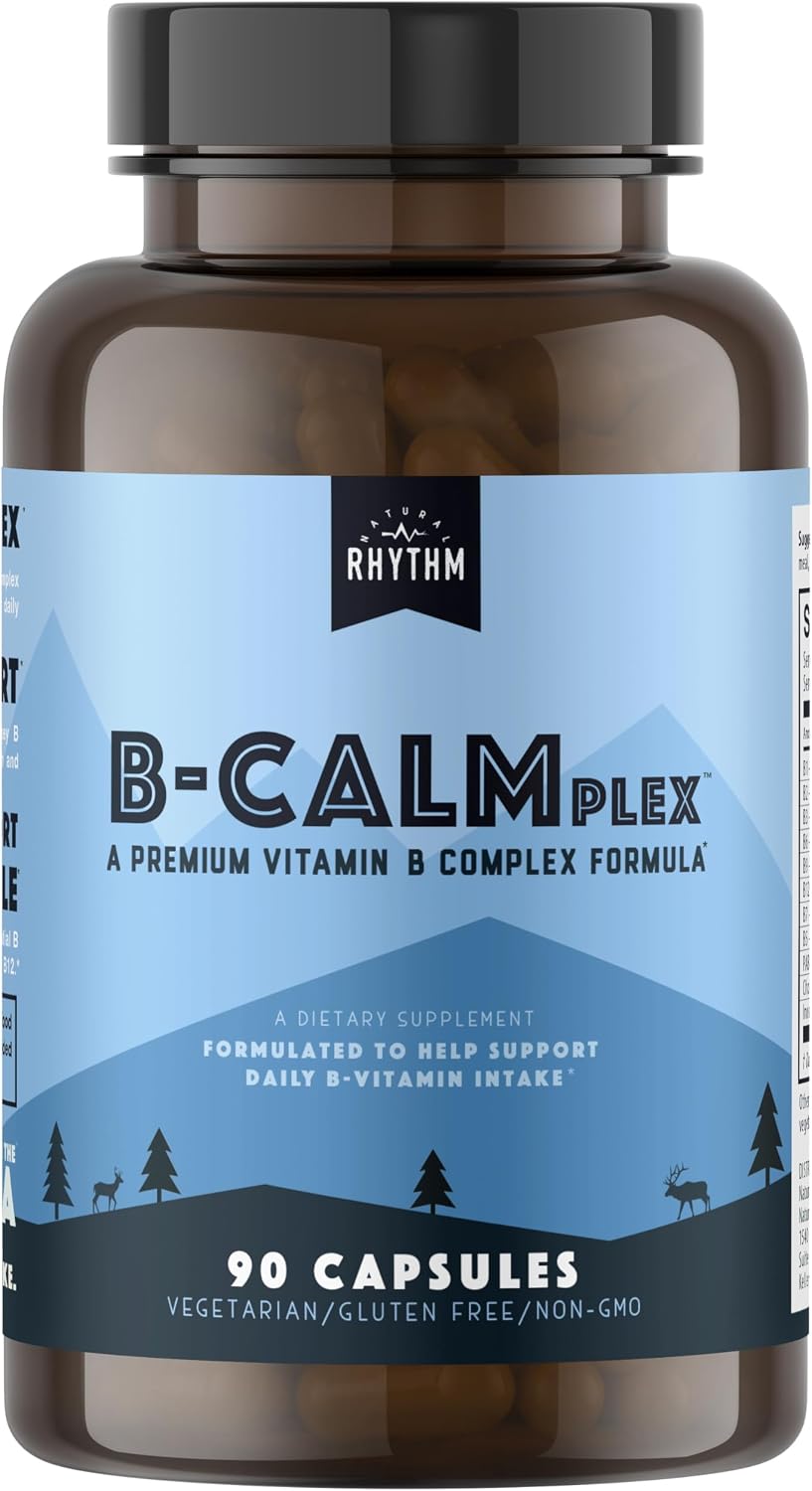 Natural Rhythm B-CALMplex Complejo B, con Metilfolato y B12, 90 Cápsulas