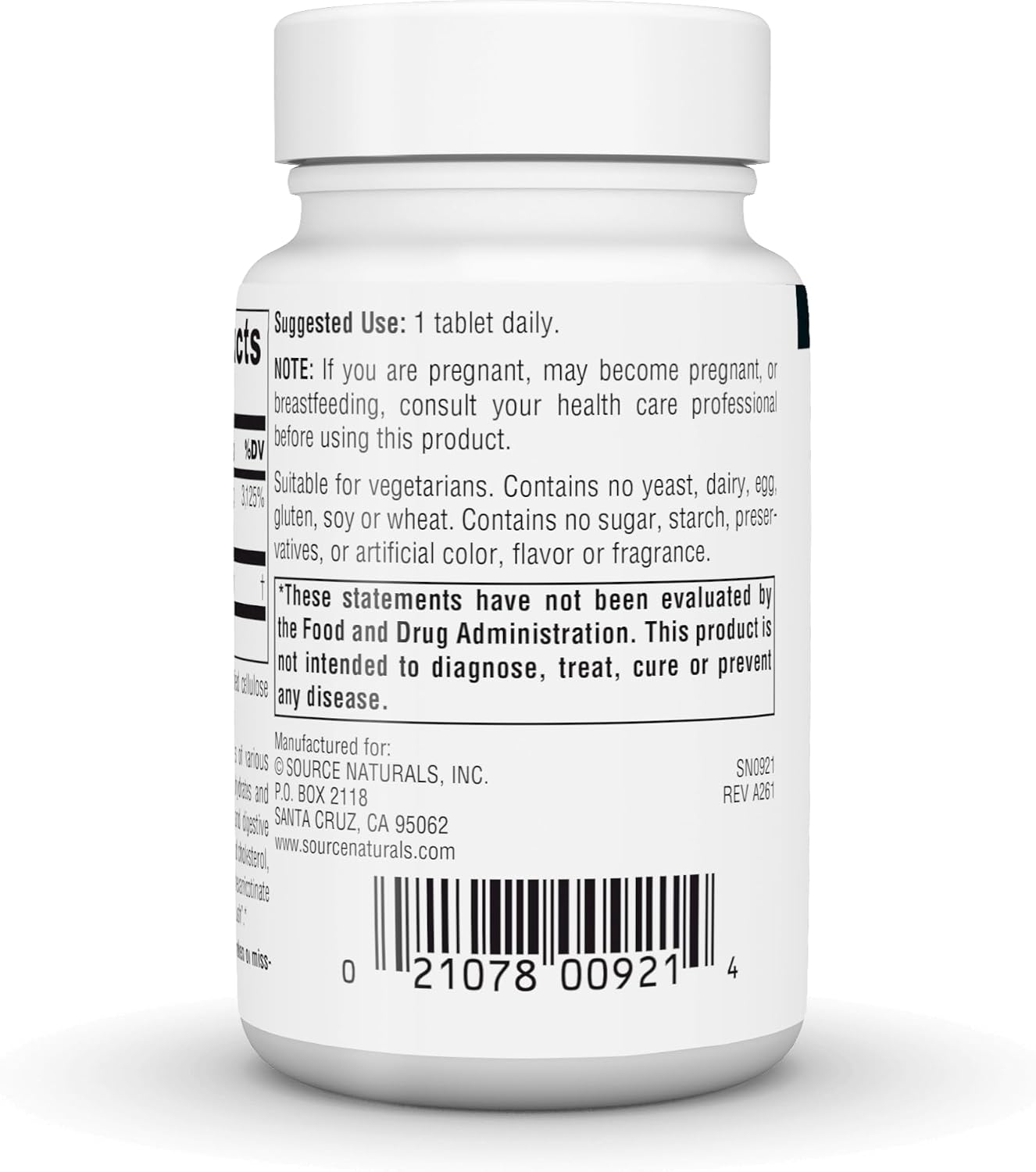 Source Naturals Niacina sin Rubor, Vitamina B3 - 500 mg - 60 Tabletas Vegetarianas