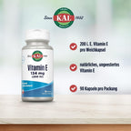 KAL E-200 D-Alpha Tocopherol 200 IU, 90 Cápsulas Blandas