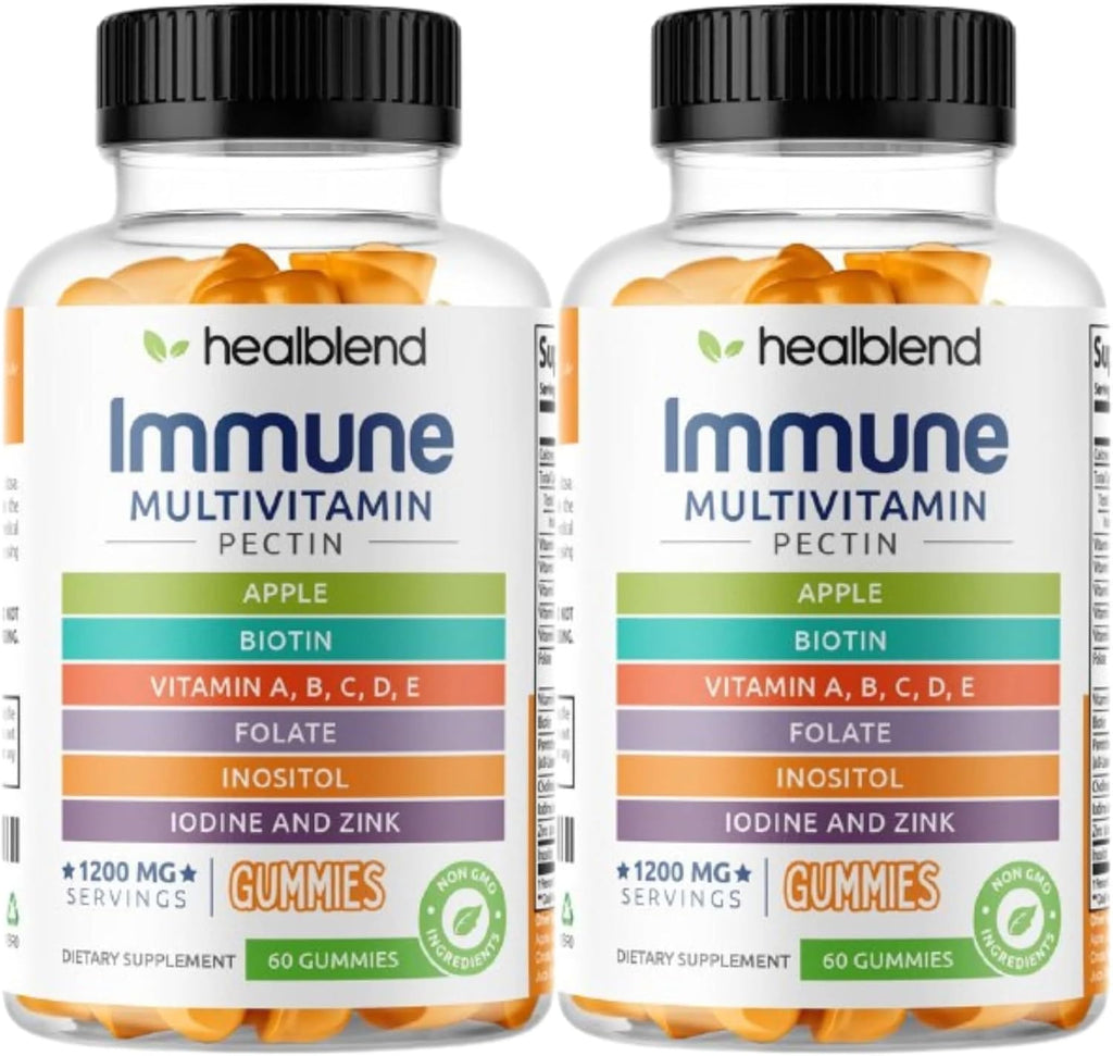 healblend Multivitamin Bear Gummies para Adultos | Vitaminas C, D3, B6, B12, Hierro, Zinc