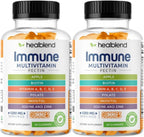 healblend Multivitamin Bear Gummies para Adultos | Vitaminas C, D3, B6, B12, Hierro, Zinc