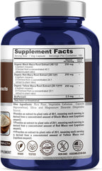 NusaPure Maca Root Negra, Roja y Amarilla - 180 Cápsulas Veganas (750 mg)