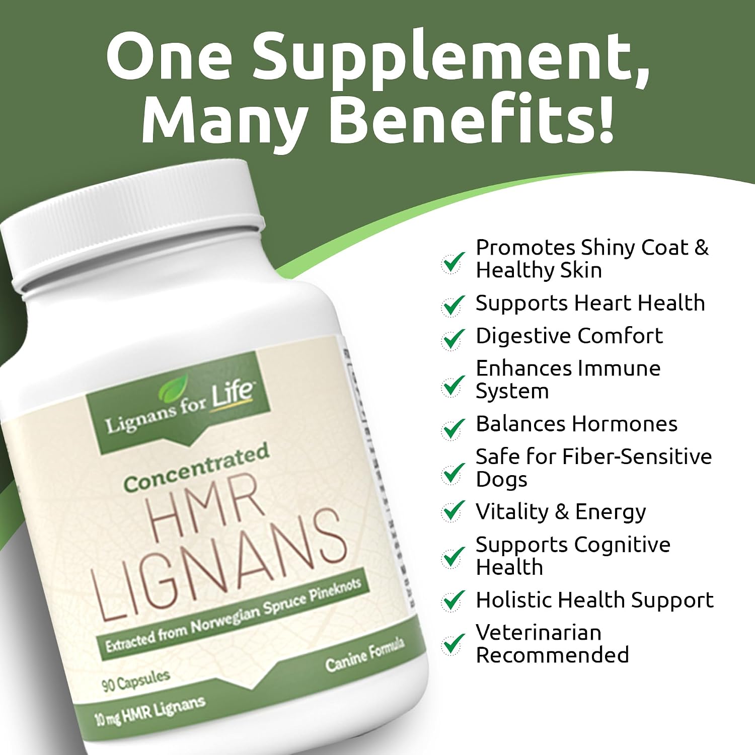 HMR Lignans 10 mg Cápsulas - Multivitamínico para Perros