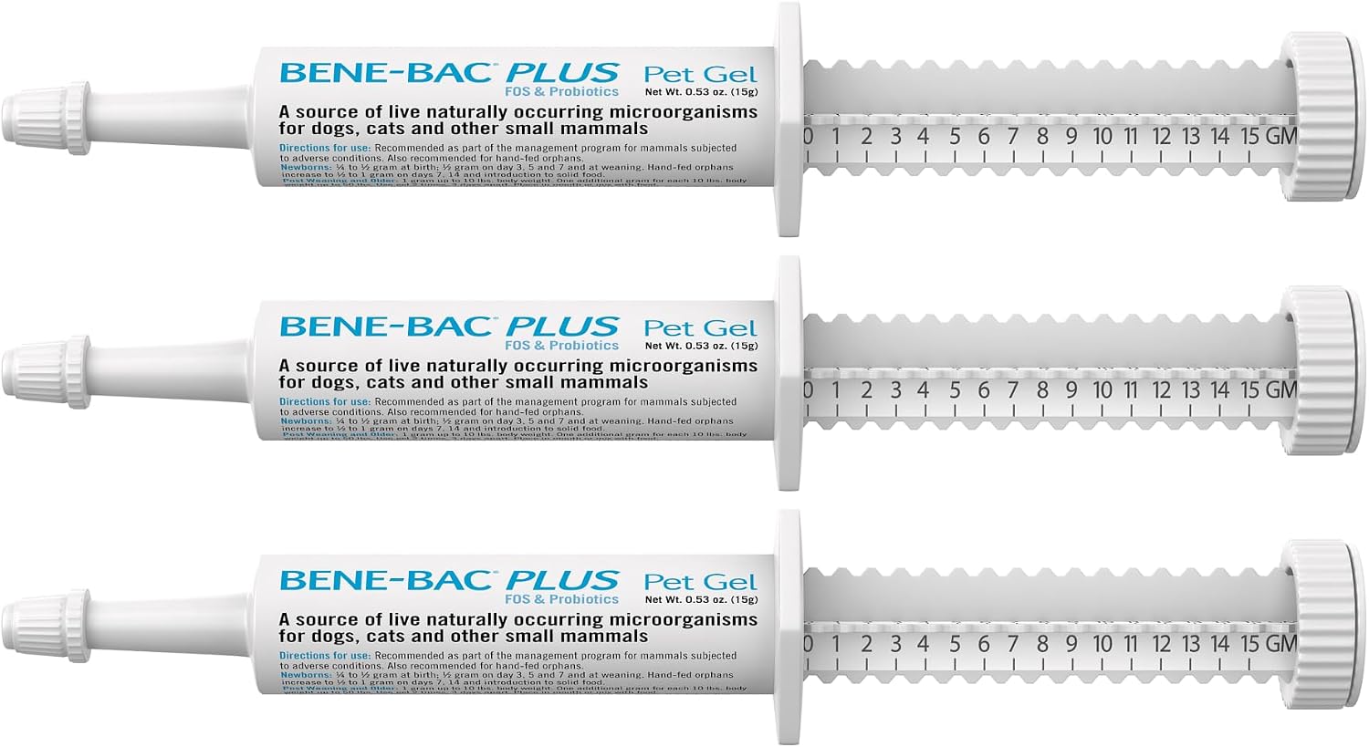 PetAg Bene-Bac Plus Gel probiótico para perros y gatos - 15 g