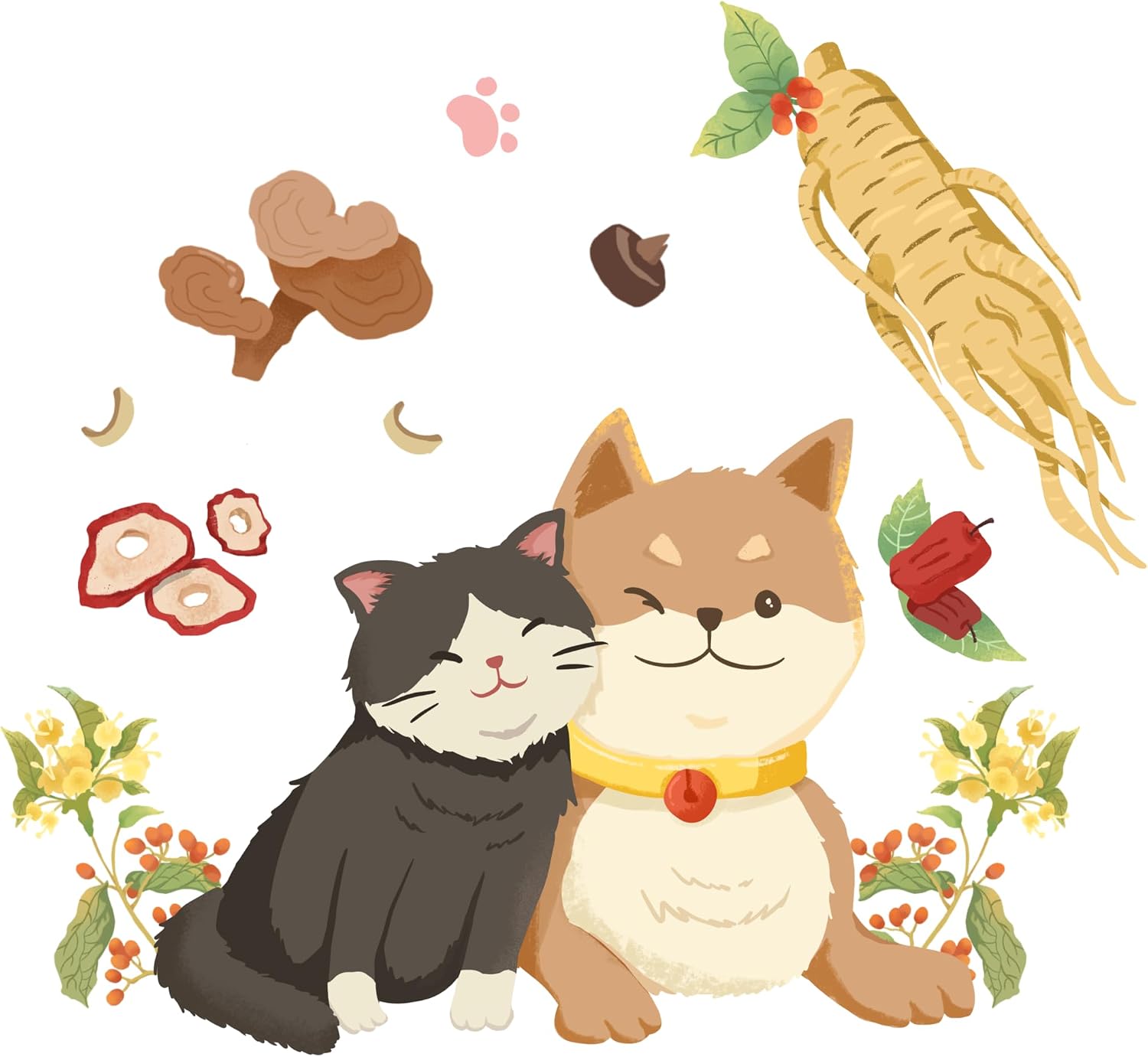 Baituxiao Suplemento Herbal para Perros y Gatos – 60 Cápsulas