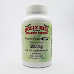 Holly Hill Health Foods, PureWay-C 500 mg con 100 mg de Bioflavonoides, Tamponado, 120 Cápsulas Vegetales