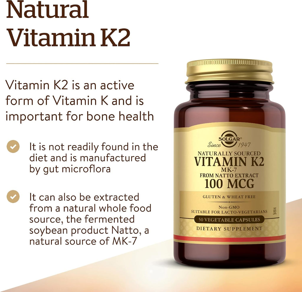 Solgar Vitamina K2 (MK-7) 100 mcg - 50 Cápsulas Vegetales