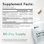 L-Metilfolato 15mg con Metil-B12, D3, NAC y Taurina | 60 Cápsulas