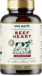 One Earth Health Corazón de Ternera Alimentado con Pasto - Neozelandés - 3000mg por Porción - 200 Unidades