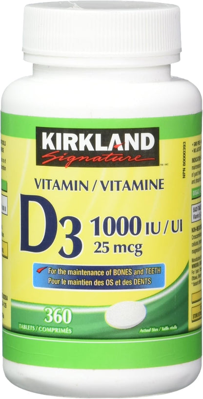 Kirkland Signature Vitamina D3 1000 IU, 360 – Absorción y utilización normal del calcio y el fósforo: La vitamina – Image 1