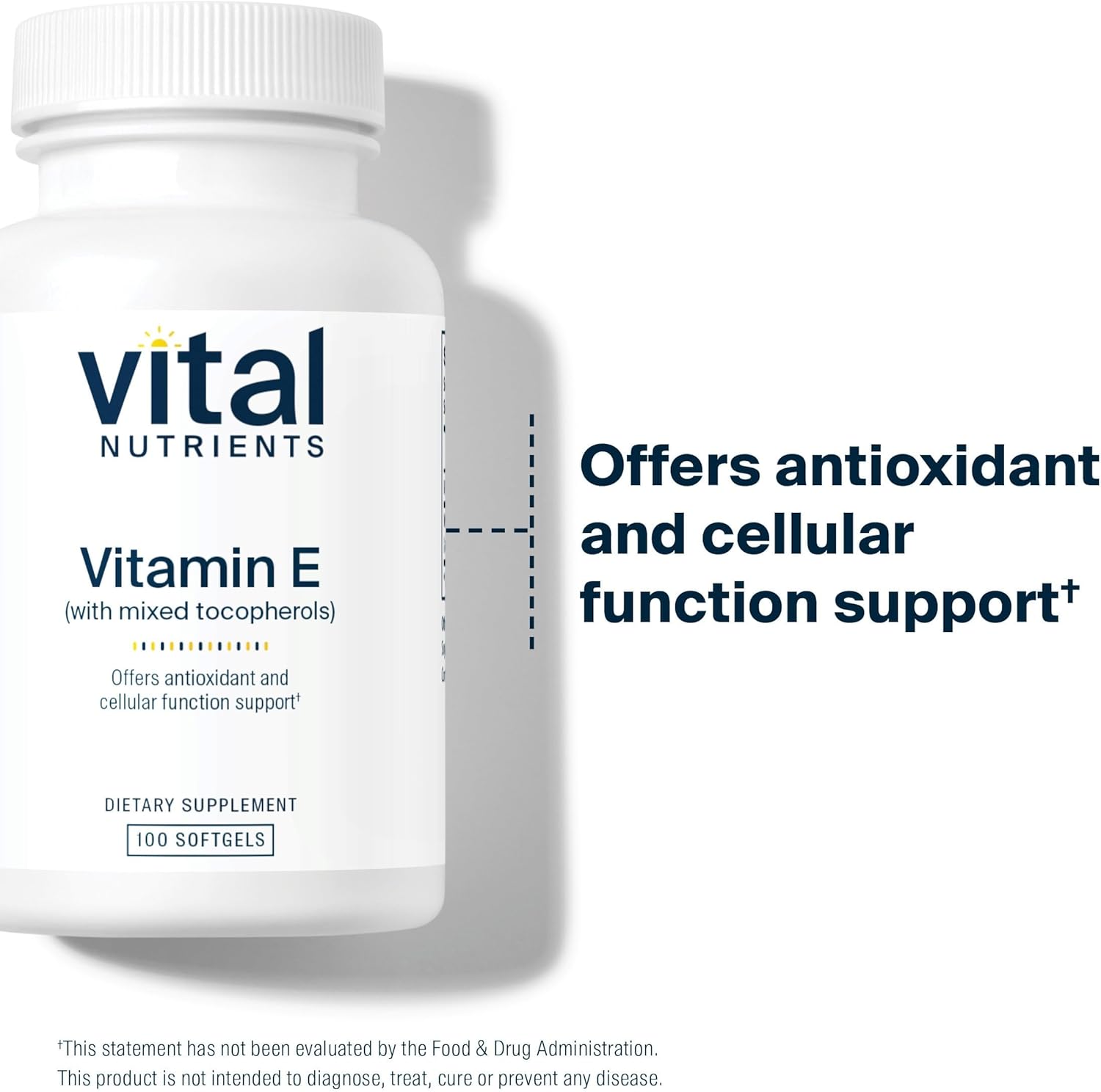 Vital Nutrients Vitamina E con Tocoferoles Mixtos, 400 UI, 100 Cápsulas Blandas
