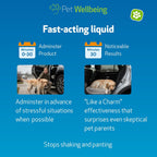 Pet Wellbeing Stress Gold para Perros - Fórmula Líquida Holística para el Estrés Situacional (60 ml)