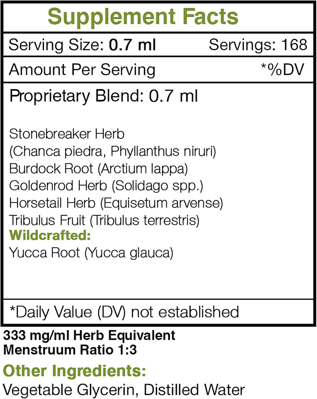 Secrets of the Tribe Stone Breaker Blend Extracto Sin Alcohol - Tintura de Hierbas para el Bienestar Renal (118 ml)