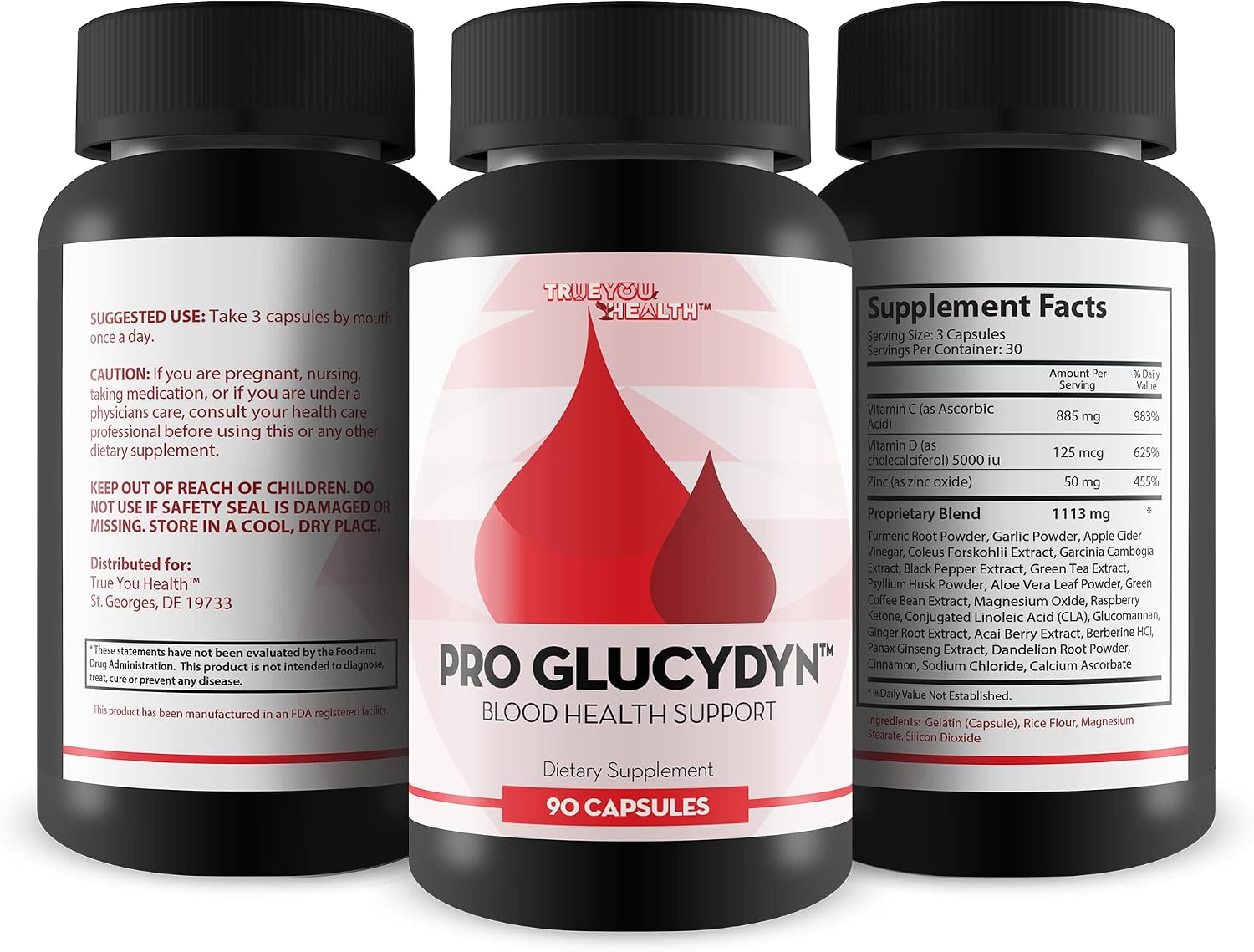 Pro Glucydyn - Complemento para la Salud Sanguínea con Berberina, Cúrcuma, Ajo y Té Verde