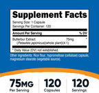 Nutricost Extracto de Petasita (Butterbur) 75mg, 120 Cápsulas Veganas