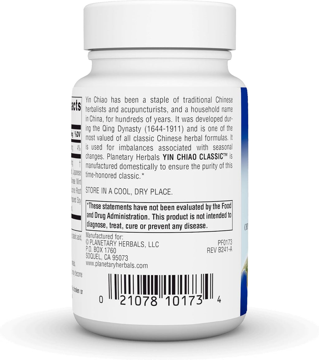 Yin Chiao Classic - 60 Tabletas | Planetary Herbals