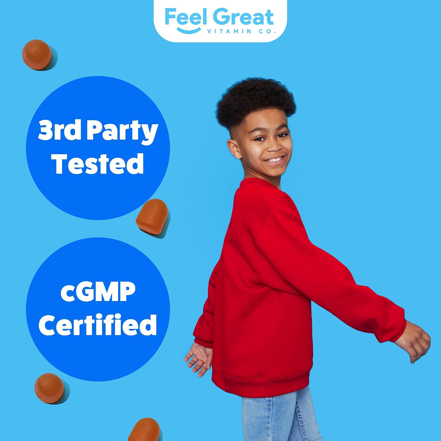 Feel Great Kids Multivitamin Gummies - Gominolas Multivitamínicas para Niños, 45 Días