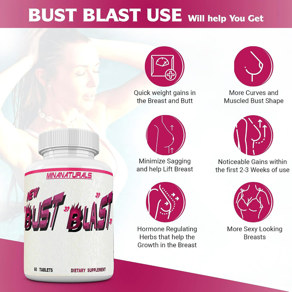 Bust Blast Loaded - Complemento Alimenticio para Aumento de Pecho - 60 Comprimidos