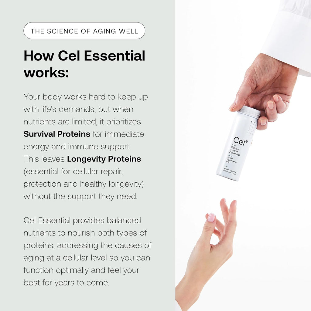 SRW Cel Essential - Multivitamínico para la longevidad y salud celular - 60 cápsulas