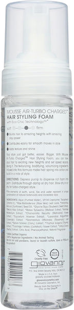Giovanni Air Turbo Charged Mousse Capilar Natural - 200 ml (Pack de 6)