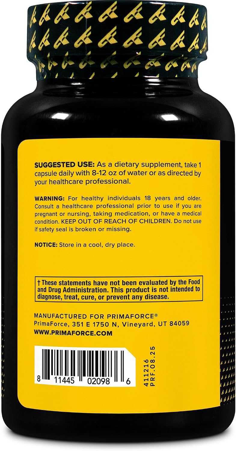 Primaforce Turkesterone 600mg, 90 Cápsulas - Suplemento No Transgénico y Sin Gluten
