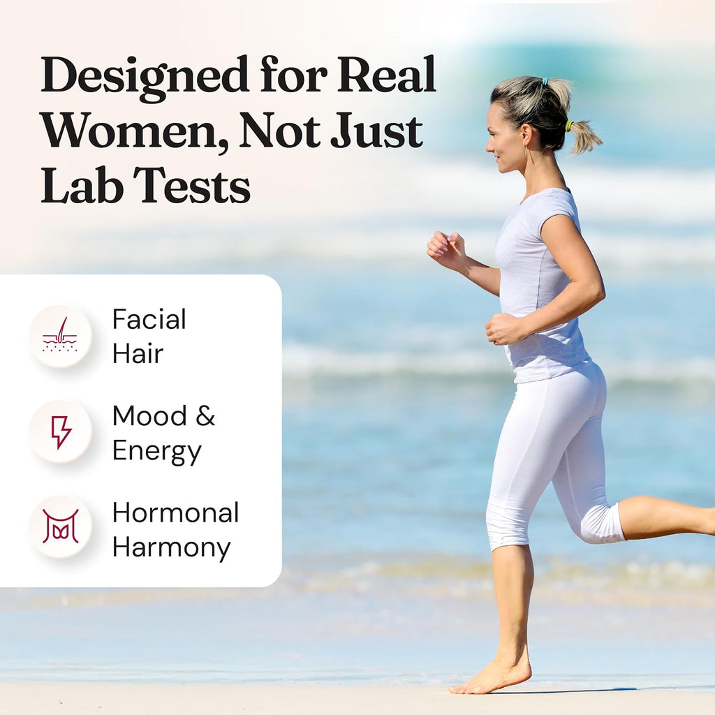 Nourished AndroEase Plus - Equilibrio Hormonal Vegano para Mujeres - Zinc, Reishi, Té Verde y Saw Palmetto - para Energía, Vitalidad y Bienestar Diario - 60 Cápsulas, Hecho en EE.UU.
