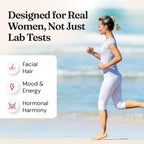 Nourished AndroEase Plus - Equilibrio Hormonal Vegano para Mujeres - Zinc, Reishi, Té Verde y Saw Palmetto - para Energía, Vitalidad y Bienestar Diario - 60 Cápsulas, Hecho en EE.UU.