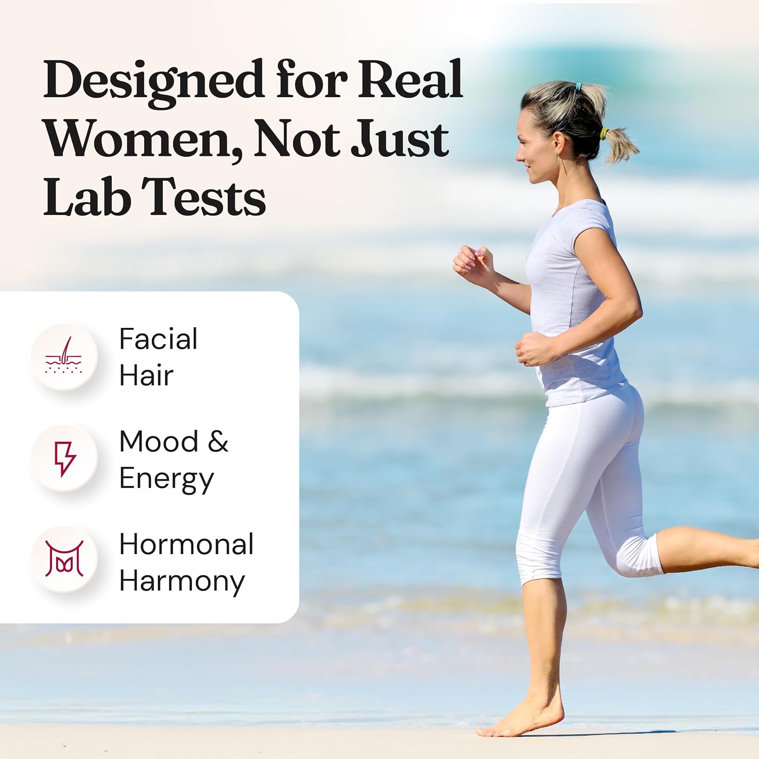 Nourished AndroEase Plus - Equilibrio Hormonal Vegano para Mujeres - Zinc, Reishi, Té Verde y Saw Palmetto - para Energía, Vitalidad y Bienestar Diario - 60 Cápsulas, Hecho en EE.UU.