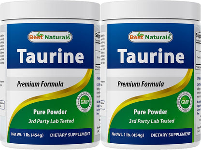 Best Naturals Taurina Pura 1000mg - Polvo de – Taurina pura en forma libre: 1000 mg por ración (¼ de cucharadita). – Image 1