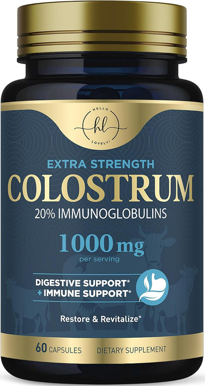 Hello Lovely! Suplemento de Calostro Bovino 1000mg - 60 Cápsulas – Image 1