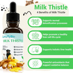 Cardo Mariano para Perros - Apoyo Hepático y Renal, con Aceite de Salmón de Alaska y Cúrcuma - Complemento Herbario Formulado por Veterinarios (2 Envases de 59 ml)