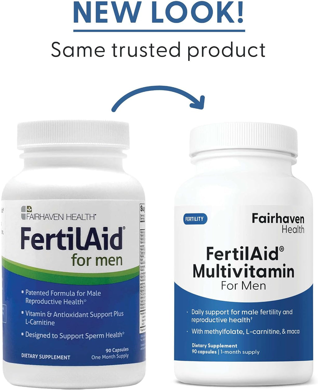 Fairhaven Health FertilAid para Hombres - Suplemento de Fertilidad Masculina con Zinc, Folato, CoQ10 y L-Carnitina - 90 Cápsulas