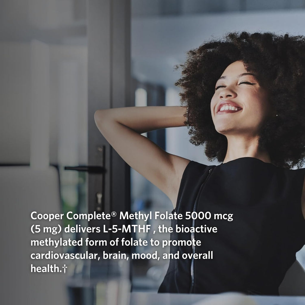 Cooper Complete L-5-MTHF Metilfolato 5 mg, 60 Cápsulas, Apoyo al Estado de Ánimo