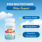 Go Healthy Kids Multivitamin Gummies con Vitamina C, D3 y Zinc – 30-60 porciones