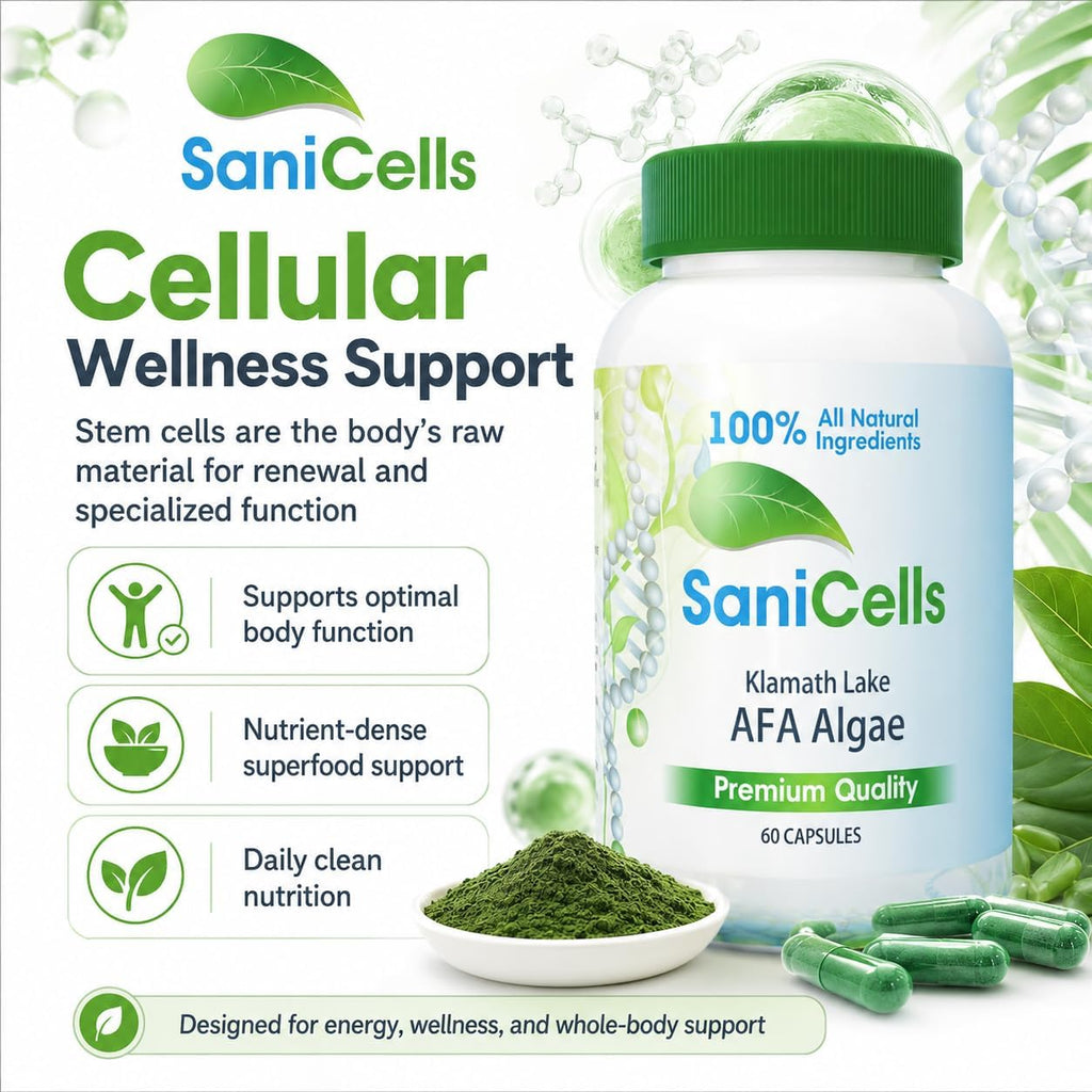 TROYA Sani Cells Cápsulas de Alga AFA Orgánica