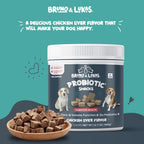 Bruno & Lukas Probióticos Masticables para Perros – Salud Digestiva y Apoyo Inmunológico – 90 Chews