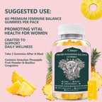 Premium Feminine Balance Gummies - Gomitas de Salud Vaginal con Probióticos y Vitamina C - 60 Gomitas