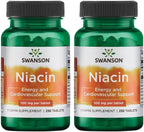 Swanson Niacina (B3) 500 mg - 250 Cápsulas (Pack de 2)
