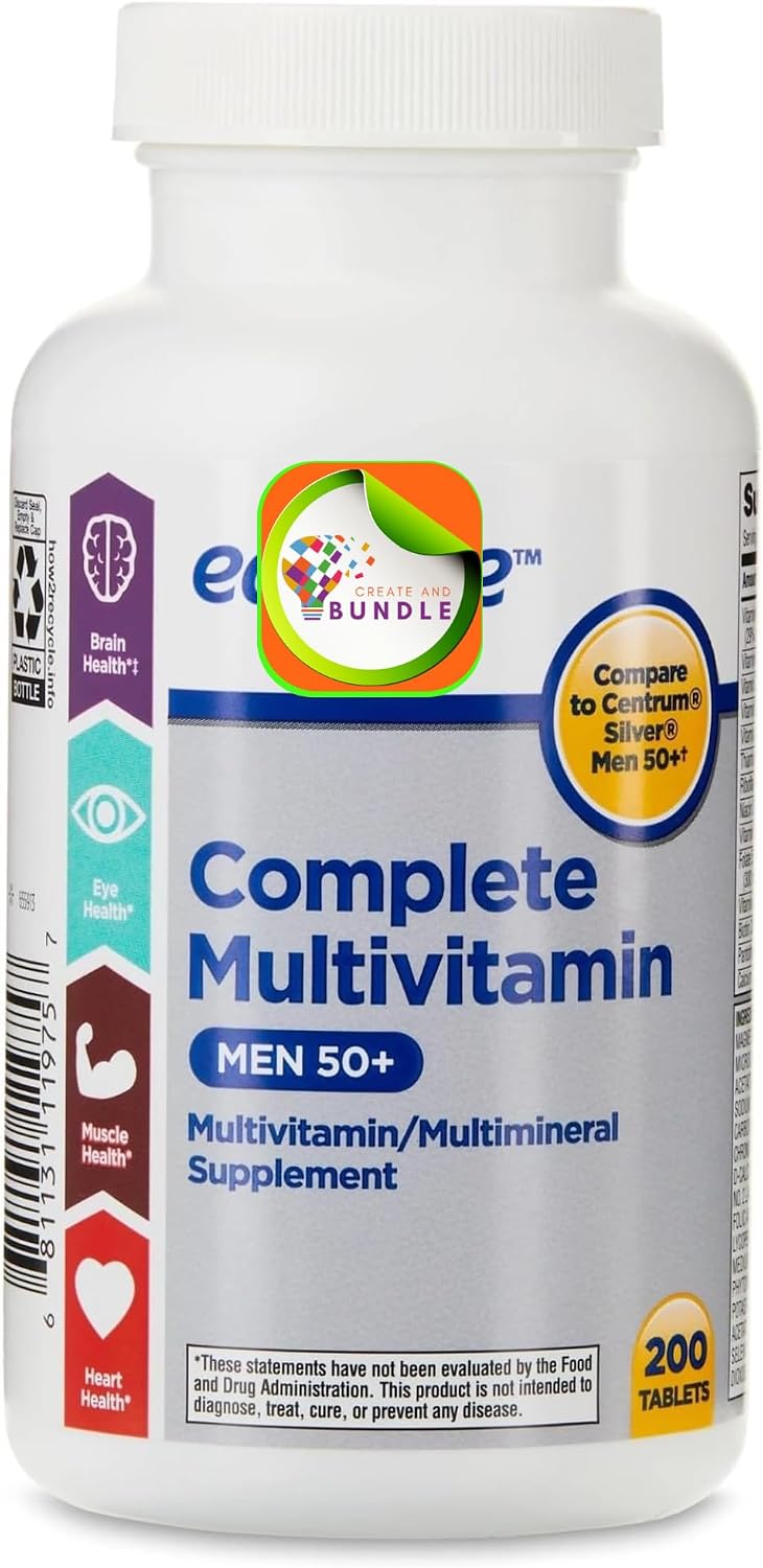Multivitamínico Completo para Hombres 50+ - 200 Comprimidos Veganos
