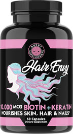 Angry Supplements Hair Envy - Biotina 10.000 mcg + Queratina
